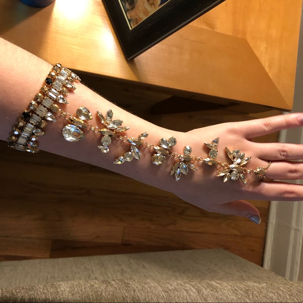 Stunning Gem Jewel Rhinestone Statement Bracelet